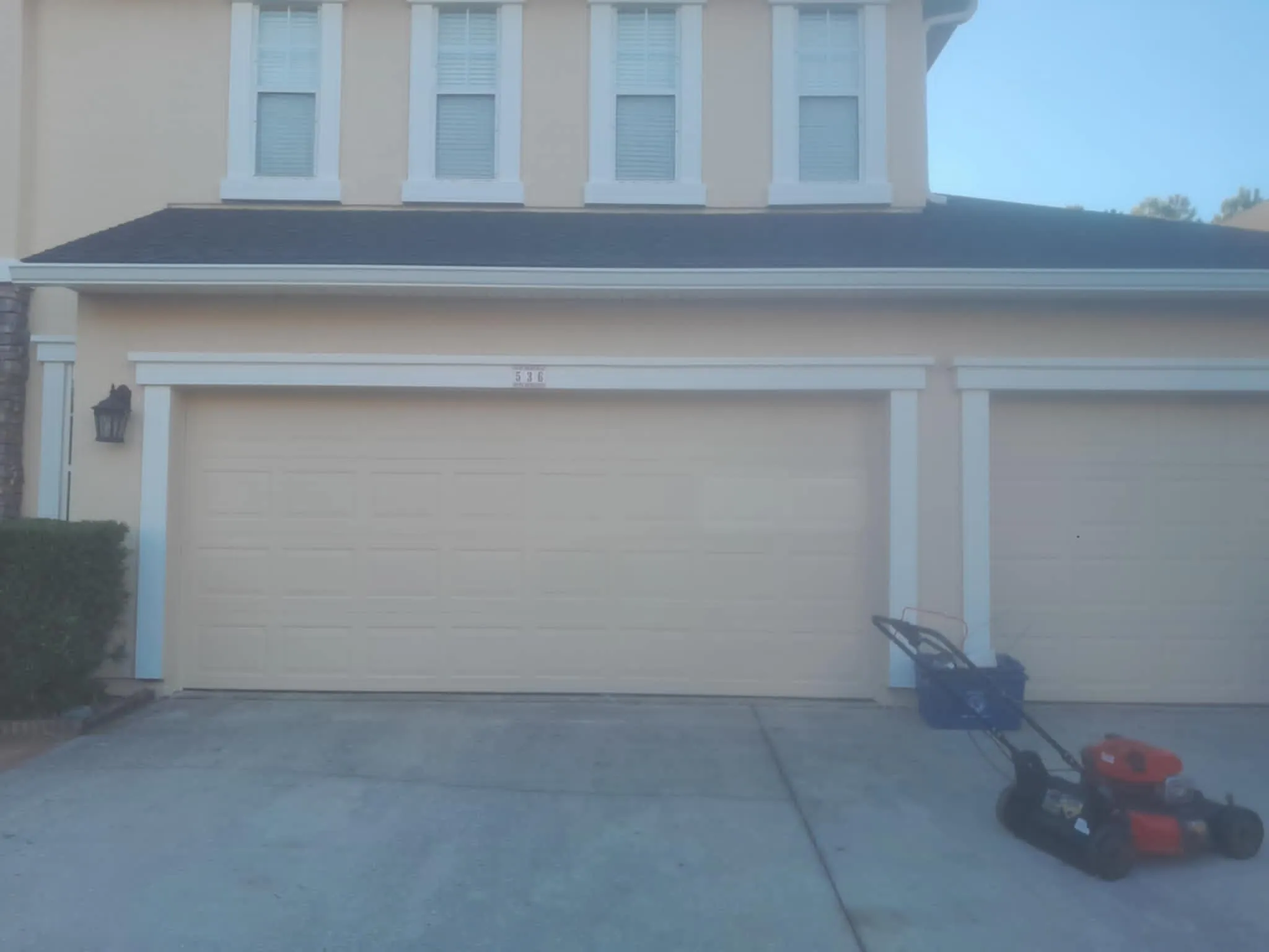 Exterior and garage after a full repaint