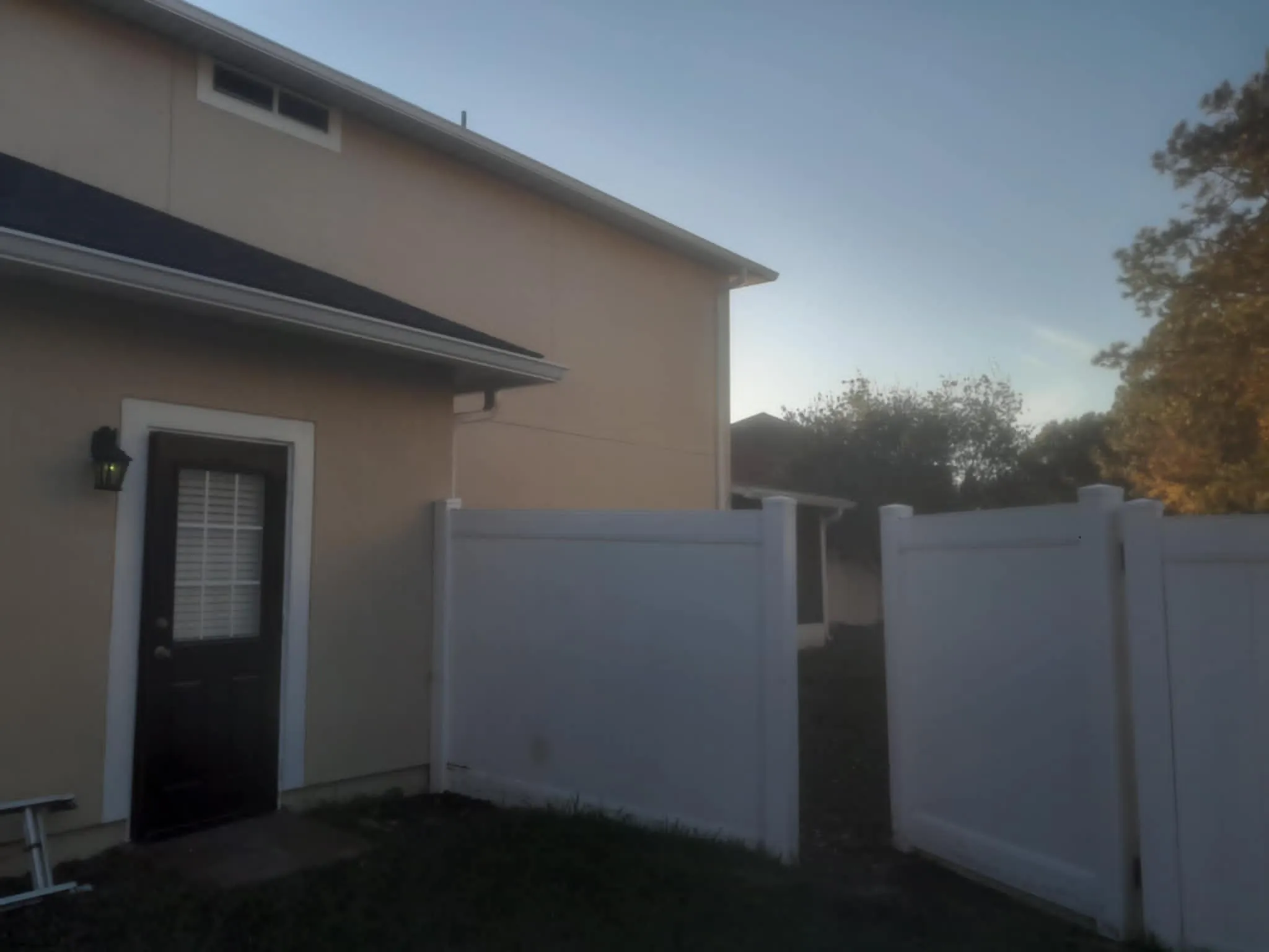 side entry & fence line